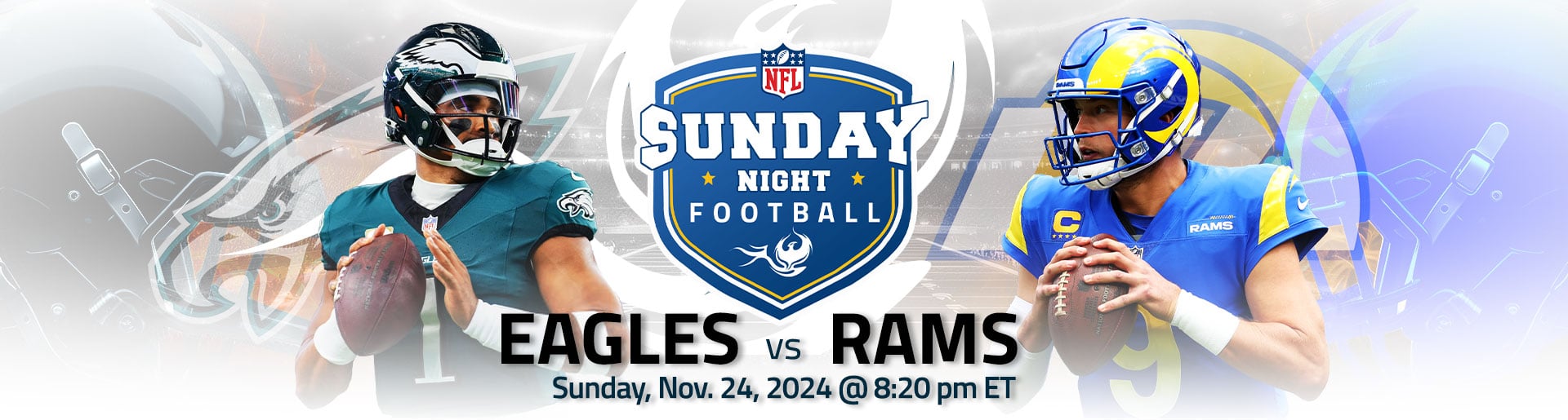 NFL SNF - Week 12 Game -Eagles vs Rams