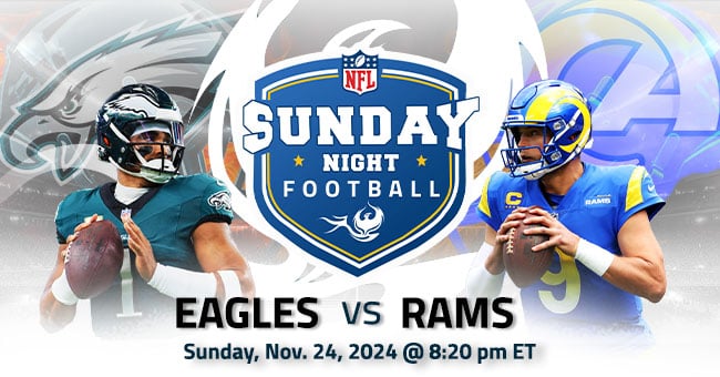 NFL SNF - Week 12 Game -Eagles vs Rams